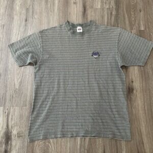Vintage Quicksilver 90s Surf Skate All Over Stripe Mens  Shirt Size Large Cotton